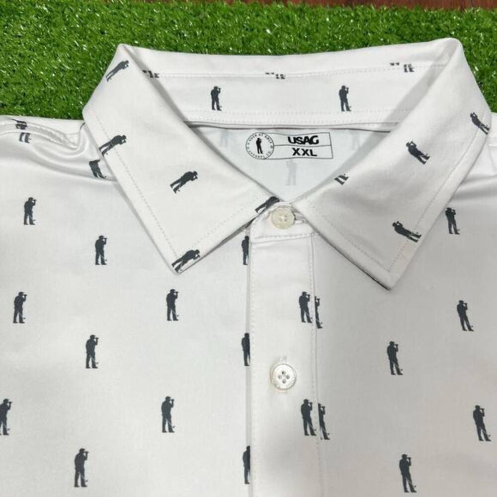 USAG polo shirt 2XL funny golf u suck at golf drinking logo EUC Fathers Day‎
